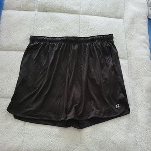 Russell Athletics men's black basketball shorts, size 2X